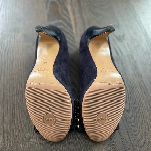 Beautiful Chloe navy suede heels - Picture 4 of 4